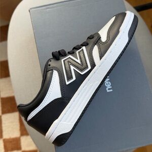 New Balance 480 Unisex Black and White Sneakers